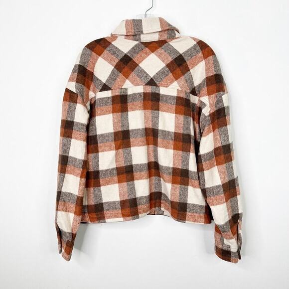 NWT VICI Ashby Plaid Rust Mix Lightweight Shacket Jacket Sz. Large - Picture 4 of 4